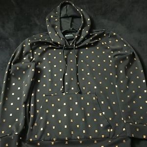 Drill Clothing Co Long Sleeve Hoodie Black/Gold Men's Size Large